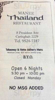 Manee Thailand Restaurant