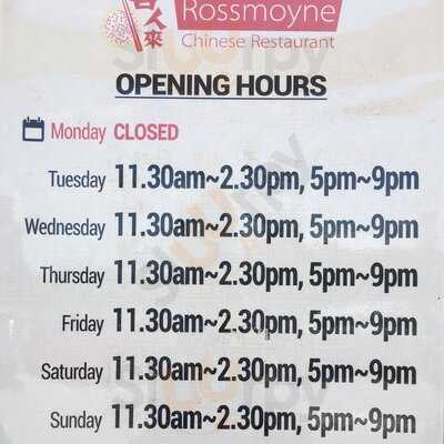 Rossmoyne Chinese Resturant