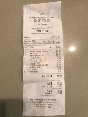 Frankie. Bar & Eatery