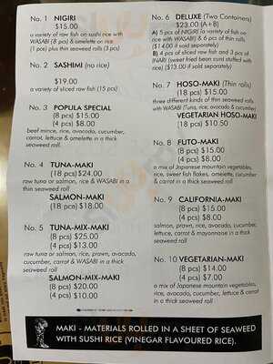 Popula Japanese Take Away