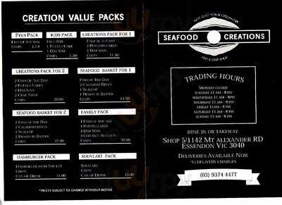 Seafood Creations