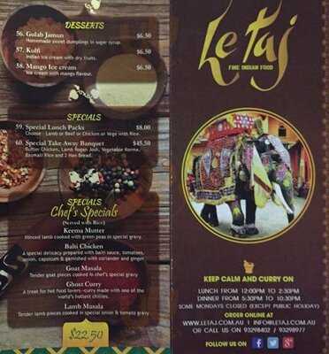 Le Taj Fine Indian Food