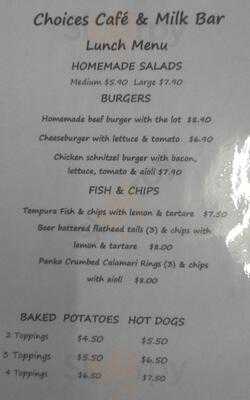 Choices Cafe & Milk Bar