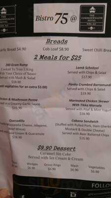 Bistro 75 At The Commonwealth Hotel Roma