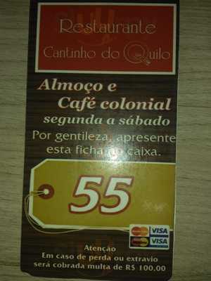 Restaurante Cantinho Do Quilo