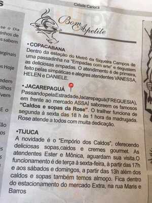 Sopas E Caldos Da Rose Da Freguesia