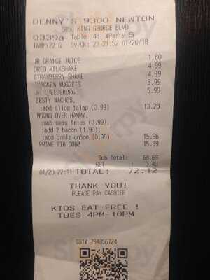 Denny's Surrey Newton