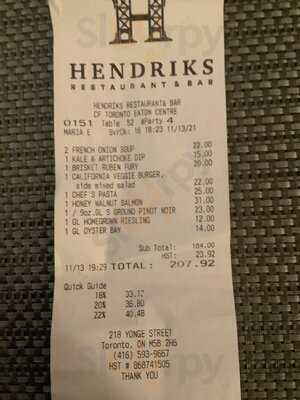 Hendriks Restaurant & Bar