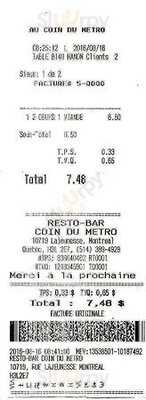 Resto-bar Coin Du Metro