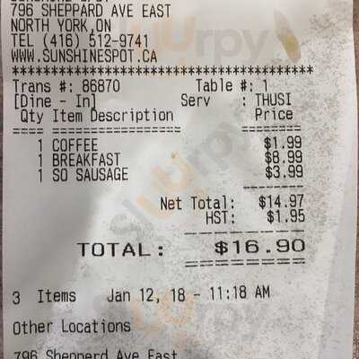 Sunshine Spot Restaurant