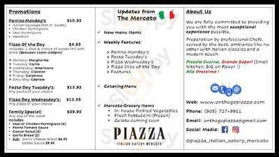 Piazza Italian Eatery. Mercato
