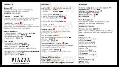 Piazza Italian Eatery. Mercato