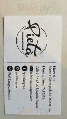 Pieta Lasagna Artesanal