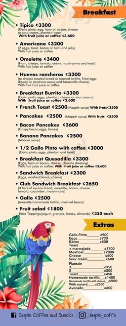 Simple Coffee & Snacks