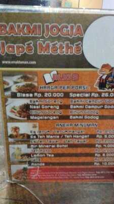 Bakmi Jogja Jape Methe