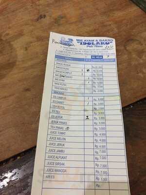 Mie Ayam Dan Bakso Idolaku Pak Tikno