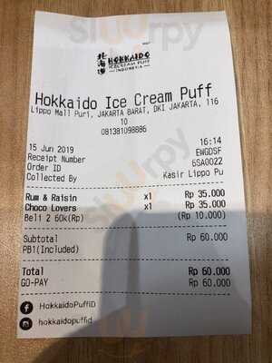 Hokkaido Ice Cream Puff