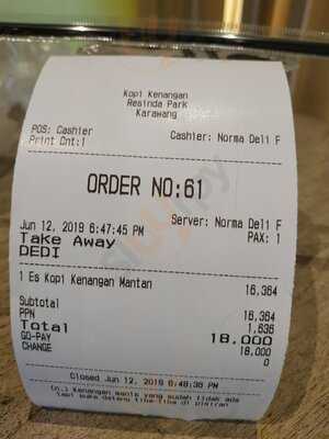 Kopi Kenangan - Plaza Semanggi