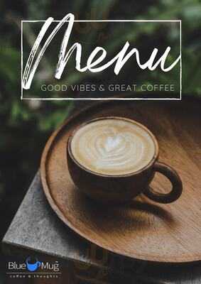 Blue Mug- Coffee & Thoughts