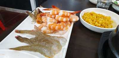 황금왕새우조개구이