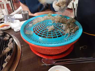 황금왕새우조개구이