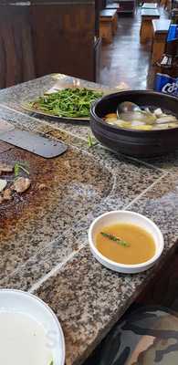 생오리돌판구이