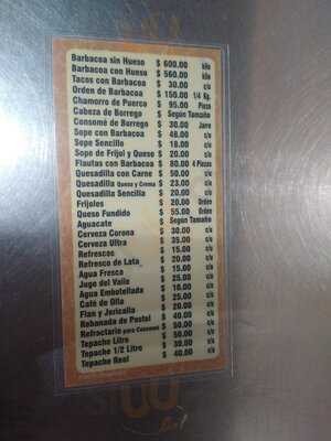 Los Cántaros, Barbacoa De Borrego