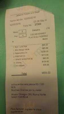 Jetson's Potato And Beer