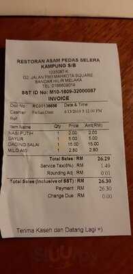 Asam Pedas Selera Kampung