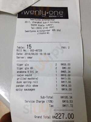 Twenty-one Kitchen+bar