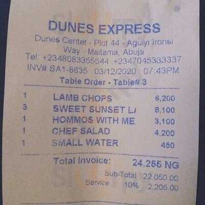 Dunes Continental Restaurant