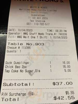 White And Wong's - Queenstown