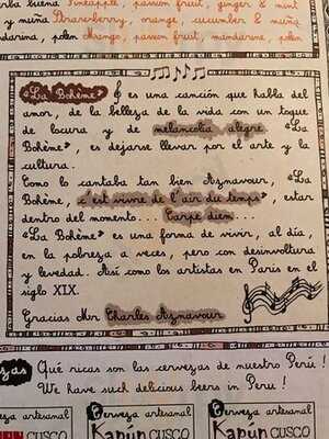 Restaurant Boheme Cusco