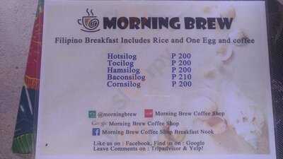 Morning Brew Coffee Shop Breakfast And Nook