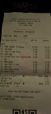 Yassin Kampung Seafood- Admiralty