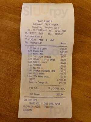 Nadimo's Lebanese Restaurant - Sukhumvit 24