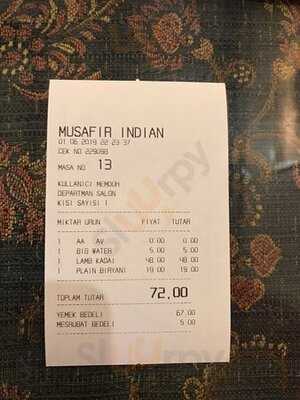 Musafir Indian Restaurant Since 2004