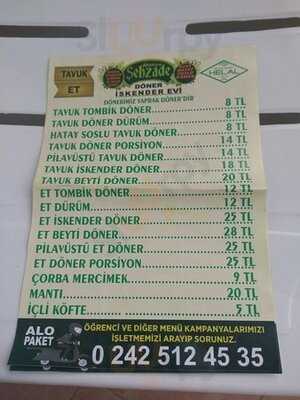 Şehzade Döner Ve İskender Evi