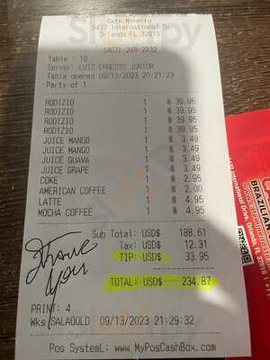 Cafe Mineiro Brazilian Steakhouse