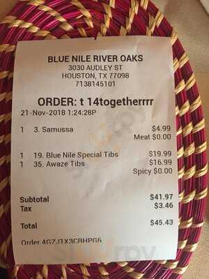 Blue Nile Ethiopian Restaurant