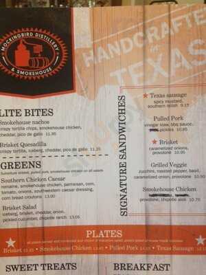 Mockingbird Distillery & Smokehouse