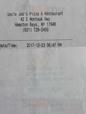 Uncle Joe's Pizza & Parlour - The Hamptons Institution Since 1968