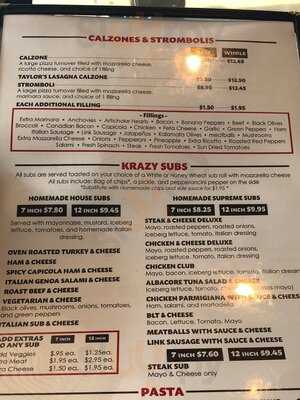 Krazy Pizza & Subs