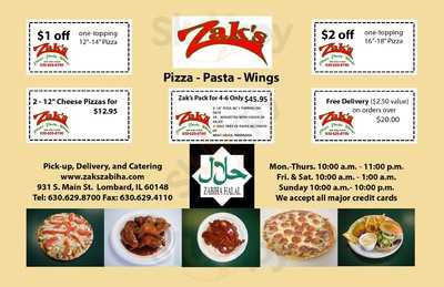 Zak's Pizza Pasta & Wings