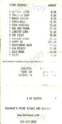 Bohanan's Prime Steak And Seafood