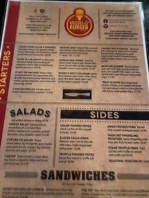 Mussel & Burger Bar Downtown