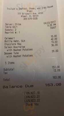 Truluck's Ocean's Finest Seafood & Crab - Miami