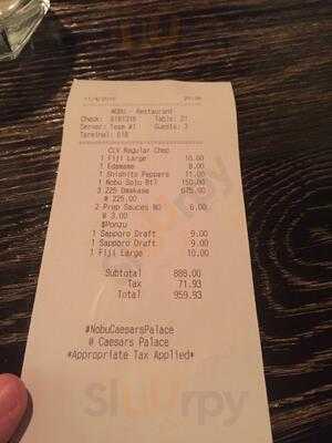 Nobu Restaurant Las Vegas
