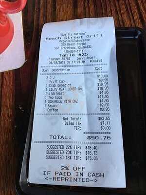 Beach Street Grill Organic Restaurant