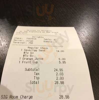 Delights At The Signature At Mgm Grand